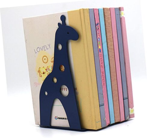 Ciieeo 2pcs Creative Toy Giraffe Bookends Nonskid Metal Book Supports for Shelves Book Stoppers Giraffe Ornament in Saudi Arabia