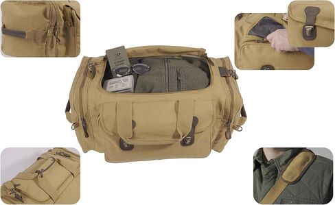 Rothco Canvas Long Weekend Bag - Rugged and Spacious Overnight Weekender Travel Duffel in Saudi Arabia