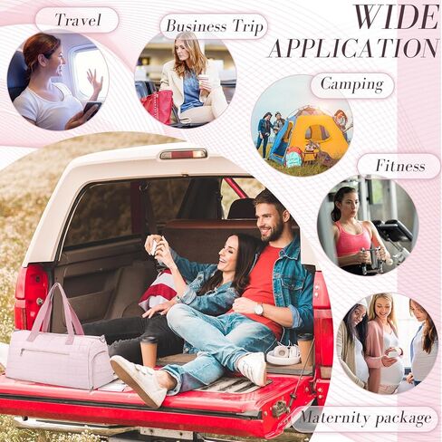 Pink Dance Bag Gifts for Young Girls Quilted Duffel Weekender Dance Gym Travel Bag with Shoe Compartment Puffer Tote Quilted Hospital Labor Storage Tote for Women in Saudi Arabia