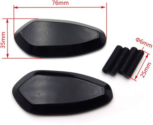 AfterMokit Replacement Mirror Block Off Base Plates for R6 1999-2009 without Logo Black in Saudi Arabia