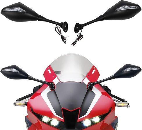 مرايا الرؤية الخلفية TCMT إشارة الانعطاف LED مناسبة لهوندا CBR600RR 2003-2025 CBR1000RR 2004-2007 CBR300R 2015-2022 CBR500RR 2013-2018 CBR250R 2011-2016 in Saudi Arabia