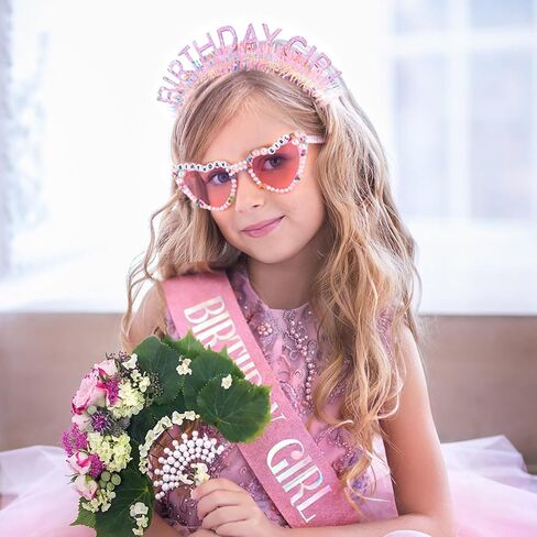 مجموعة نظارات شمسية من SuPoo لعيد الميلاد للفتيات ووشاح الرأس، إكسسوارات عيد ميلاد وردية للنساء والفتيات اللامعة تاج عيد ميلاد ووشاح هدية لتزيين الحفلات، نظارات ممتعة in Kuwait