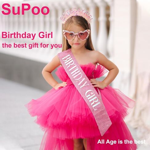 مجموعة نظارات شمسية من SuPoo لعيد الميلاد للفتيات ووشاح الرأس، إكسسوارات عيد ميلاد وردية للنساء والفتيات اللامعة تاج عيد ميلاد ووشاح هدية لتزيين الحفلات، نظارات ممتعة in Kuwait