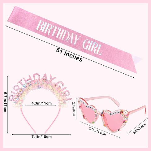 مجموعة نظارات شمسية من SuPoo لعيد الميلاد للفتيات ووشاح الرأس، إكسسوارات عيد ميلاد وردية للنساء والفتيات اللامعة تاج عيد ميلاد ووشاح هدية لتزيين الحفلات، نظارات ممتعة in Kuwait