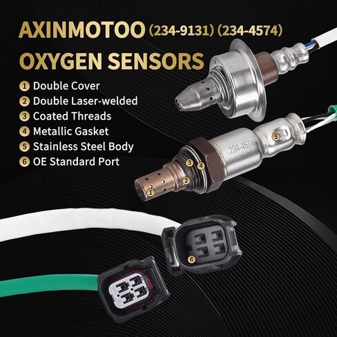 Oxygen O2 Sensor 234-9131 234-4574 Upstream Downstream Replacement for Honda Accord 2013-2017, for Acura ILX 2016-2020, TLX 2015 2016 2017 2018 2019 2020 365315A2A01 2344574 2PCS in Saudi Arabia