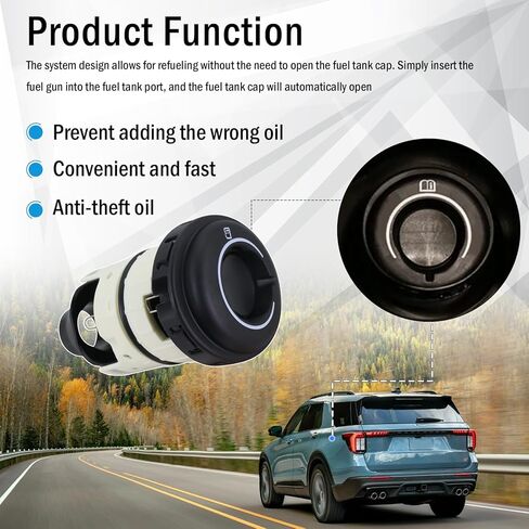 Capless Gas Cap Easy Fuel Filler Neck Vent Pipe Assembly End Fuel Tank Cap Without Cover Compatible With 2015-2025 Ford F150 2011-2025 Ford Explorer 2015-2023 Ford Mustang in Saudi Arabia