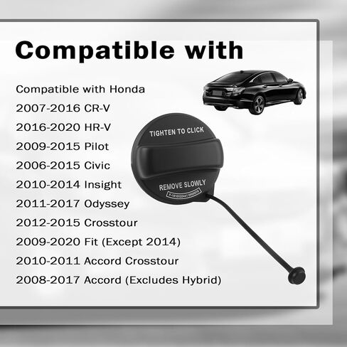 استبدال غطاء غاز السيارة OEM 17670T3WA01، استبدال غطاء وقود السيارة المتين المتوافق مع Honda Civic CR-V Pilot Odyssey، أغطية خزان وقود السيارات الاحترافية مع حشية in Kuwait