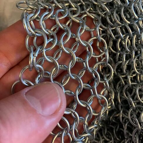 Butted Chainmail Coif Hood, Medieval Aluminum Silver Chainmail Coif Armor Costume Wearable Adult Replica Costumes Armour, 9MM Round Butted Rings, Anodized Finish in Saudi Arabia