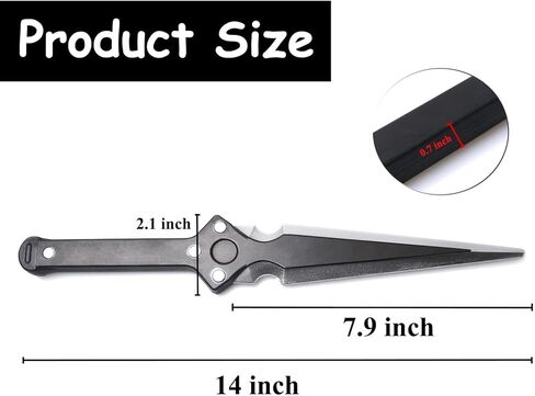 DAYSTART 14'' PU Foam Dagger Prop, Non-Functional Costume Short Sword with Plastic Core for Adult Cosplay, Halloween Display in Saudi Arabia