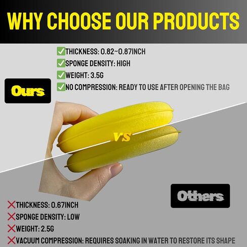 وسادات لوضع المكياج من الألياف الدقيقة مقاس 4 بوصات، أداة وضع شمع السيارة، باللون الأصفر، 8 عبوات بدون ضغط وتلميع إسفنجي للسيارة والحمام وتنظيف الجلود والتلميع الدقيق in Kuwait