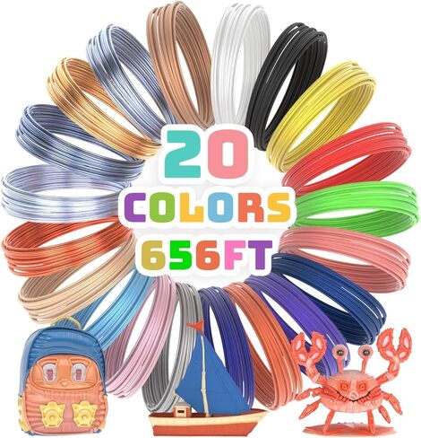 3D Pen PLA Filament Each Color 16.4 Feet 1.75mm 3D Pen Filament Refills 3D Printing Pen Refills Total 492 Feet Strong Toughness for FDM 3D Printer and 3D Pen, 30 Colors in Kuwait