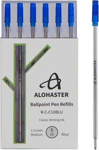 Refills, for Cross Ballpoint Pens, Classic Writing Ink, 1.0 mm, Black, 6 Count in Kuwait