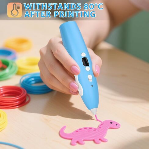 3D Pen Filament,PLA 3D Doodler Pen Filament Refills,230°C No-Clog Flow, 1.75mm, 20 Colors in Pack, 15 feet per Color, Works with SCRIB3D, PIKA3D, MYNT3D and Most Other 3D Printing Pens in Kuwait