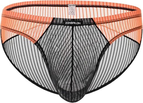 Men's Underwear Briefs Sexy See Through Mesh Breathable Low Rise Panties For Men in Saudi Arabia