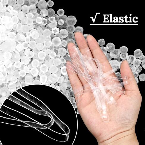 50 Pcs Clear Rubber Bands Large Rubber Bands Transparent Stretchable Rubberband 200x5mm Heavy Duty Elastic Silicone Band for Home Office Crafts Securing Thick Files Garbage Can Kitchen Restaurant in Saudi Arabia