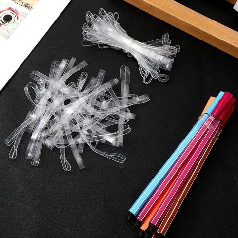 50 Pcs Clear Rubber Bands Large Rubber Bands Transparent Stretchable Rubberband 200x5mm Heavy Duty Elastic Silicone Band for Home Office Crafts Securing Thick Files Garbage Can Kitchen Restaurant in Saudi Arabia