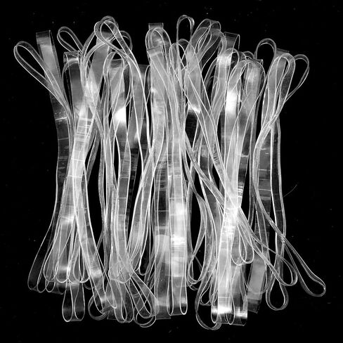 50 Pcs Clear Rubber Bands Large Rubber Bands Transparent Stretchable Rubberband 200x5mm Heavy Duty Elastic Silicone Band for Home Office Crafts Securing Thick Files Garbage Can Kitchen Restaurant in Saudi Arabia