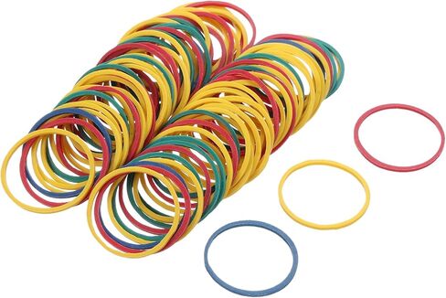 MECCANIXITY 500 Pack Rubber Band Stretchable Rubber Elastic Band Multi-Color 35mm x 1.4mm Hair Rubber Bands for Home Office in Saudi Arabia