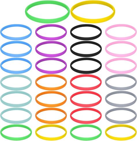 30 Pcs Silicone Rubber Bands 3 Inches Colored Rubber Band Office Supplies Elastic Silicone Bands for Wallet Card Cooking Boxes Wraps Notebook Gift Packing in Saudi Arabia