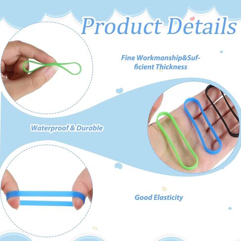 30 Pcs Silicone Rubber Bands 3 Inches Colored Rubber Band Office Supplies Elastic Silicone Bands for Wallet Card Cooking Boxes Wraps Notebook Gift Packing in Saudi Arabia