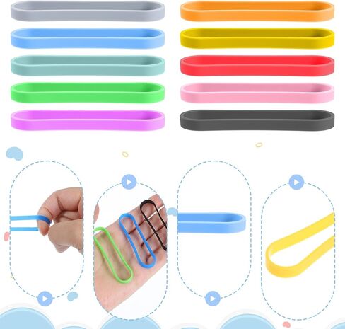 30 Pcs Silicone Rubber Bands 3 Inches Colored Rubber Band Office Supplies Elastic Silicone Bands for Wallet Card Cooking Boxes Wraps Notebook Gift Packing in Saudi Arabia