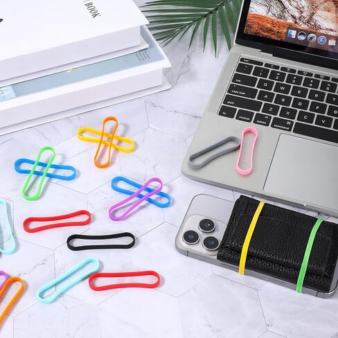 30 Pcs Silicone Rubber Bands 3 Inches Colored Rubber Band Office Supplies Elastic Silicone Bands for Wallet Card Cooking Boxes Wraps Notebook Gift Packing in Saudi Arabia