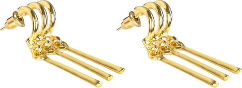 One Piece Anime Earrings Jewelry 2 Piece Set for Men and Women, Just One Ear Piercing, Zoro Cosplay Anime Lovers Stuff Cool Accessories (Gold) in Saudi Arabia