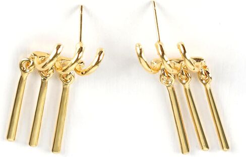 One Piece Anime Earrings Jewelry 2 Piece Set for Men and Women, Just One Ear Piercing, Zoro Cosplay Anime Lovers Stuff Cool Accessories (Gold) in Saudi Arabia