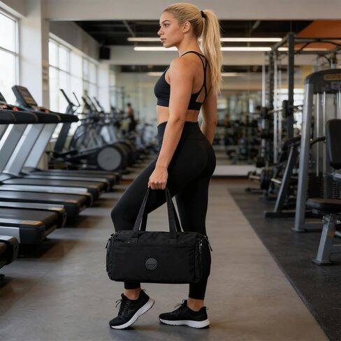 حقيبة رياضية صغيرة للنساء، حقيبة رياضية صغيرة لصالة الألعاب الرياضية مع حجرة للأحذية وجيب مبلل للسفر أثناء ممارسة اليوجا in Kuwait