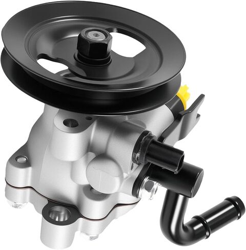 مضخة توجيه كهربائية 20-64610 مع بكرة مع خزان متوافق مع Jeep Liberty 2002-2006، لـ V6-3.7L فقط، استبدل # 96-64610 52088710AA 52088710AD 53013493AA 4892371AA 733-75141 in Saudi Arabia