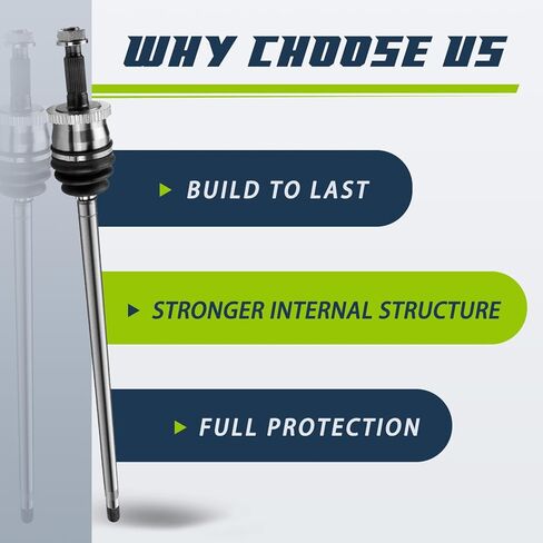 [4WD] Front Driver and Passenger Side CV Axle Compatible with 1999-2004 Jeep Grand Cherokee, 2000 2001 2002 2003 Assembly 60-3298 60-3299, 2 Pcs in Kuwait