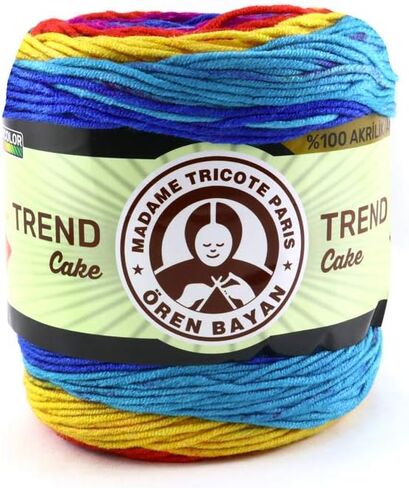 Trend Cake 100% Acrylic Multicolor Yarn Nm 1.8 Multicolor White,Purple and Pink in Saudi Arabia
