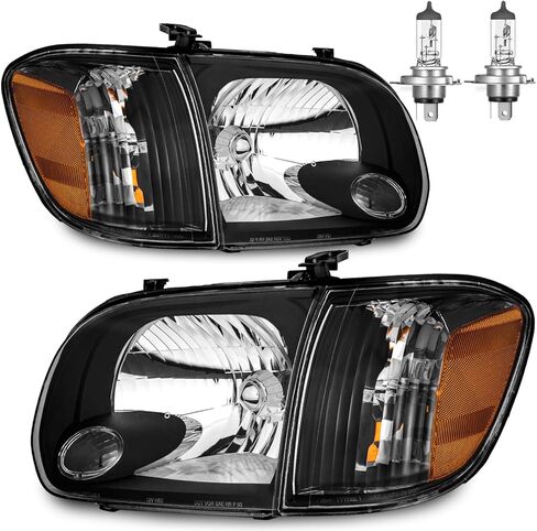 المصابيح الأمامية مع لمبات لعام 2005 2006 Toyota Tundra 4Dr Double/Crew Cab، 2005-2007 Sequoia Sport Utility استبدال المصابيح الأمامية للسائق والركاب (غير متوافق مع الكابينة العادية وكابينة الوصول) in Kuwait