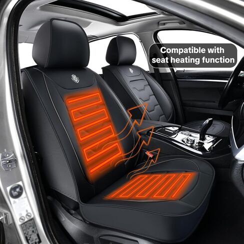 2000-2005 Car Seat Cover for Toyota Echo Base, Black Car Seat Covers, Waterproof Leather, 5 Piece Full Set, Non-Slip, Easy to Clean and Install, Protect and Upgrade Seats in Saudi Arabia