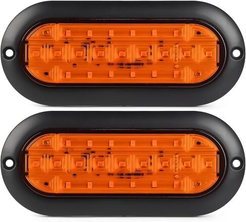 LIGBT 2 قطعة 6 بوصة بيضاوية LED شاحنة مقطورة أضواء الذيل 21 LED 6 "أحمر إيقاف بدوره الفرامل ضوء مقطورة أضواء علامة LED أضواء ستروب سطح جبل مقاوم للماء لشاحنة مقطورة قارب RV جرار in Saudi Arabia