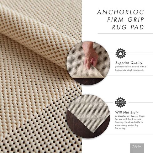 Nourison ALK02 Anchorlock Non Slip Area Rug Pad 5'5" x 7'11", Ivory in Saudi Arabia