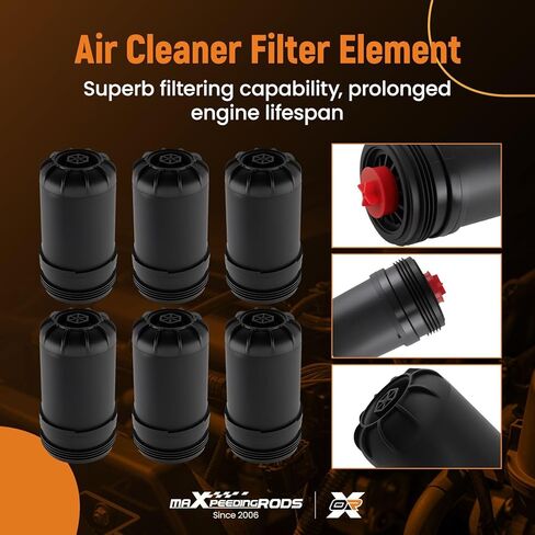 فلتر الوقود 6 قطع من maxpeedingrods FF63009 FF63004 لمحركات الديزل من السلسلة B وL-Series 2013-2020، متوافق مع فاصل المياه FF63054NN FF63008 in Saudi Arabia