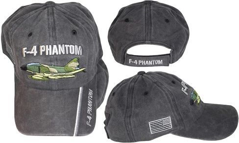 Trade Winds F-4 Phantom USA Flag Grey Gray Cotton Adjustable Embroidered Cap Hat - Officially Licensed in Saudi Arabia