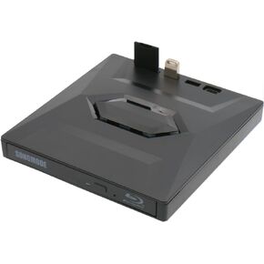 External Blu ray Drive DVD/BD/CD Read/Writer USB 3.0+2.0+USB-C Extension Ports and SD Card SlotDrive Compatible with/Win7/Win8/Win10/ Win11 MACOS Linux Blu ray Burner High SpeedSilent