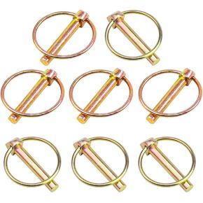 8 Pieces Pin Size 5/16" x 1-3/4" Heavy Duty Linch Pin Lock Pin Clips Tractor Lynch Pin Lynch Pin Fastener Assortment Kit for Farm Tractors Trailers Trucks Mowers Trolley Horsebox