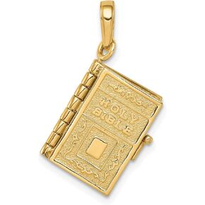Avariah 10K Yellow Gold 3D Lord's Prayer Bible Pendant - 24mm