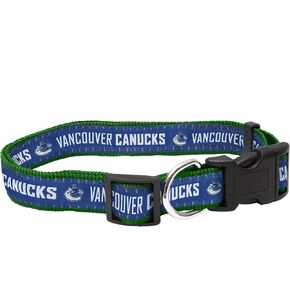 Pets First NHL Vancouver Canucks Collar for Dogs & Cats, Medium. - Adjustable, Cute & Stylish! The Ultimate Hockey Fan Collar!