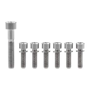 Titanium M5x16 18 20mm Bolt for Bicycle Stem with M6x35mm Headset Top Cap Bolt (M5x16mm+M6x35mm, Titanium)