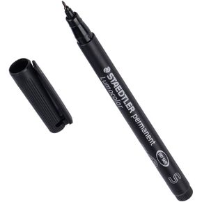 قلم التحديد الدائم Staedtler Lumocolor Fine Point باللون الأسود - خاص للحلي الشخصية