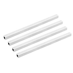 uxcell 6063 Aluminum Square Tube, 15mmx15mmx1.5mm Wall Thickness 300mm Length Seamless Straight Pipe Tubing 4 Pcs
