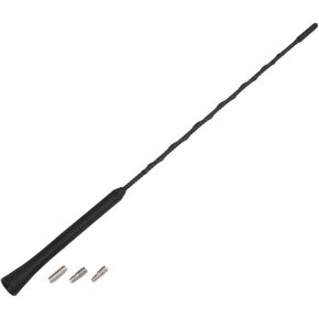 X AUTOHAUX 16" Universal Car Antenna Radio AM FM Antenna Aerial Flexible Antenna 40.5cm Radio Antenna Booster Signal Roof Mast Replacement Black