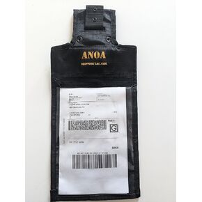 ANOA Shipping Tag – a Reusable Shipping Tag That Holds FedEx, UPS, DHL Shipping Labels for Golf Clubs, Cases, and Baggage, Black