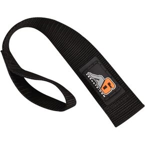 Agency 6 Winch Hook Pull Strap - Solid Black - 1.5 INCH Wide - Heavy Duty - Made in The U.S.A