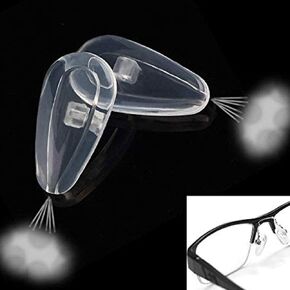 Soft Silicone Air Chamber Eyeglass Nose Pads Glass Nose Pads 14mm 5pairs Screw-in Replacement Nosepads for Glasses Eyeglasses Eyewear