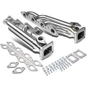 DNA Motoring TM-BBC-S-T4-38 Ram Horn Turbo Manifold [For 66-95 Chevy/GMC]